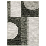 Oriental Weavers Strada STR06 Contemporary/Art-deco Geometric Nylon, Polypropylene Indoor Area Rug Charcoal/ Grey 10' x 13'2" SSTR06305400ST