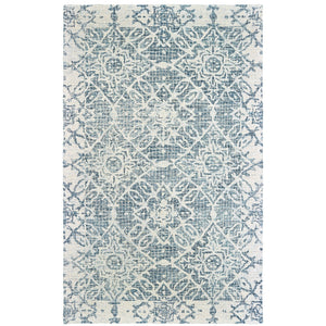 Oriental Weavers Tallavera 55603 Transitional/Global Geometric Wool Indoor Area Rug Blue/ Ivory 10' x 13' T55603305396ST