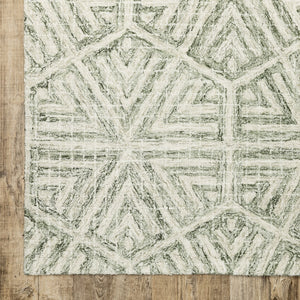 Oriental Weavers Tallavera 55605 Transitional/Global Geometric Wool Indoor Area Rug Grey/ Ivory 10' x 13' T55605305396ST
