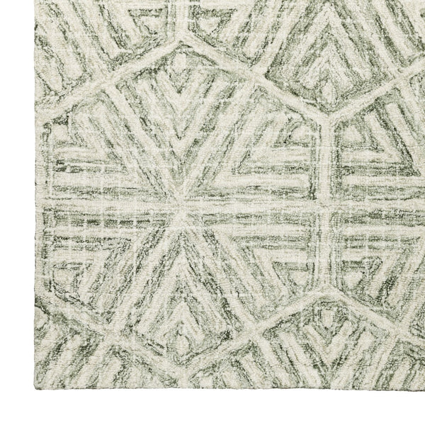 Oriental Weavers Tallavera 55605 Transitional/Global Geometric Wool Indoor Area Rug Grey/ Ivory 10' x 13' T55605305396ST