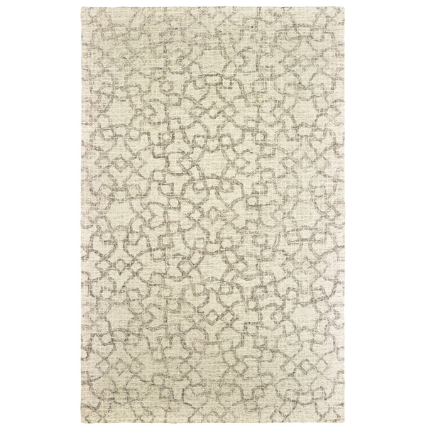 Oriental Weavers Tallavera 55608 Transitional/Global Geometric Wool Indoor Area Rug Tan/ Ivory 10' x 13' T556083050396ST