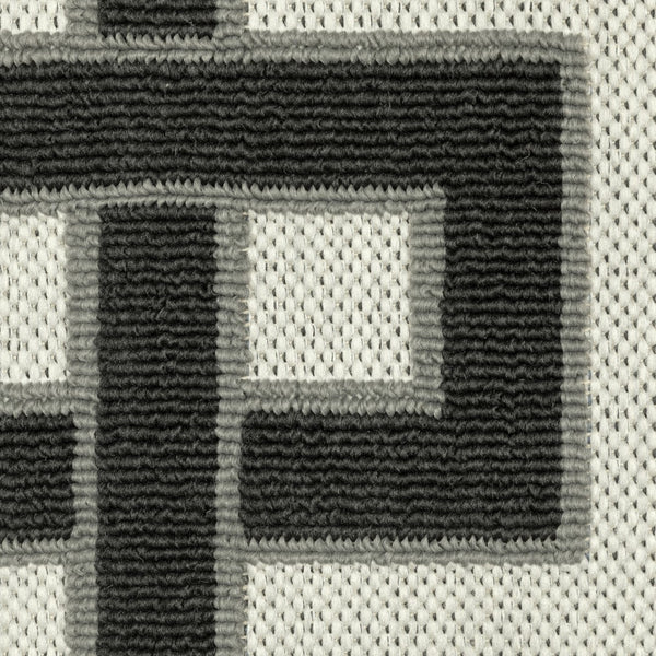 Oriental Weavers Torrey 1530I Casual/Classic Border Polypropylene Indoor/Outdoor Area Rug Light Grey/ Black 9'10" x 12'10" T1530I300390ST