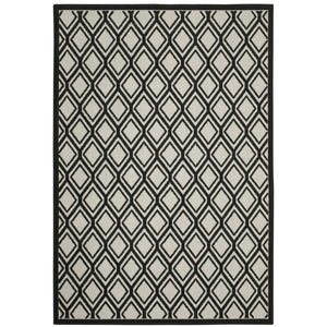 Oriental Weavers Torrey 4151G Casual/Classic Geometric Polypropylene Indoor/Outdoor Area Rug Light Grey/ Black 9'10" x 12'10" T4151G300390ST