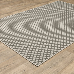 Oriental Weavers Torrey 501H1 Casual/Classic Geometric Polypropylene Indoor/Outdoor Area Rug Light Grey/ Grey 9'10" x 12'10" T501H1300390ST