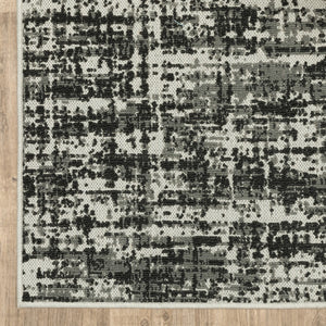 Oriental Weavers Torrey 531W1 Contemporary/ Abstract Polypropylene Indoor/Outdoor Area Rug Black/ Light Grey 9'10" x 12'10" T531W1300390ST