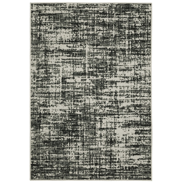 Oriental Weavers Torrey 531W1 Contemporary/ Abstract Polypropylene Indoor/Outdoor Area Rug Black/ Light Grey 9'10" x 12'10" T531W1300390ST