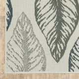 Oriental Weavers Torrey 5570Y Tropical/Casual Botanical Polypropylene Indoor/Outdoor Area Rug Light Grey/ Grey 9'10" x 12'10" T5570Y300390ST