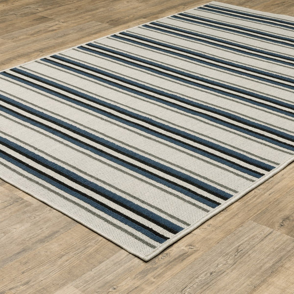Oriental Weavers Torrey 5571Y Casual/ Geometric Polypropylene Indoor/Outdoor Area Rug Light Grey/ Blue 9'10" x 12'10" T5571Y300390ST
