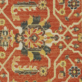 Oriental Weavers Toscana 9537C Traditional/Global Oriental Nylon, Polypropylene Indoor Area Rug Orange/ Blue 9'10" x 12'10" T9537C300390ST