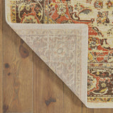 Oriental Weavers Toscana 9551A Traditional/Global Oriental Nylon, Polypropylene Indoor Area Rug Ivory/ Orange 9'10" x 12'10" T9551A300390ST