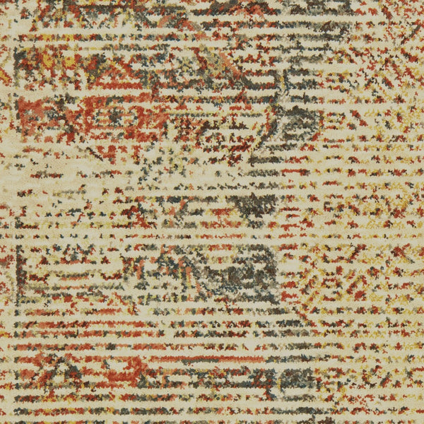 Oriental Weavers Toscana 9564A Traditional/Global Oriental Nylon, Polypropylene Indoor Area Rug Ivory/ Orange 9'10" x 12'10" T9564A300390ST