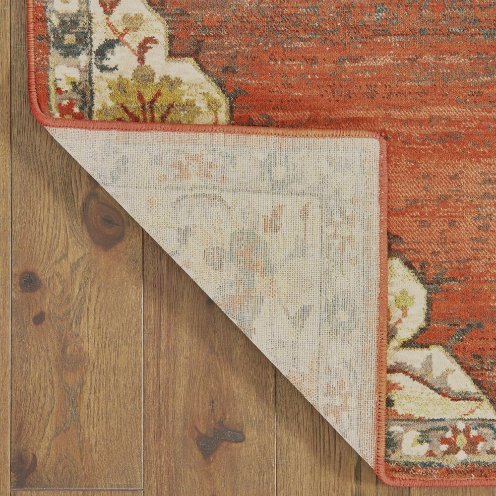 Oriental Weavers Toscana 9568B Traditional/Global Oriental Nylon, Polypropylene Indoor Area Rug Orange/ Grey 9'10" x 12'10" T9568B300390ST