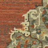 Oriental Weavers Toscana 9568B Traditional/Global Oriental Nylon, Polypropylene Indoor Area Rug Orange/ Grey 9'10" x 12'10" T9568B300390ST