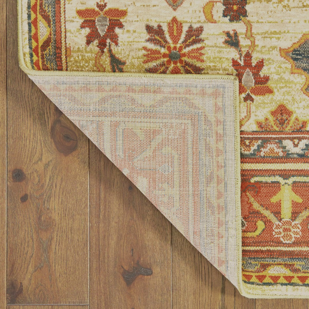Oriental Weavers Toscana 9570A Traditional/Global Oriental Nylon, Polypropylene Indoor Area Rug Ivory/ Orange 9'10" x 12'10" T9570A300390ST