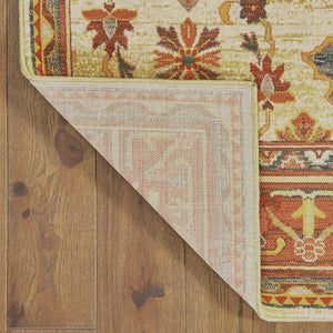 Oriental Weavers Toscana 9570A Traditional/Global Oriental Nylon, Polypropylene Indoor Area Rug Ivory/ Orange 9'10" x 12'10" T9570A300390ST