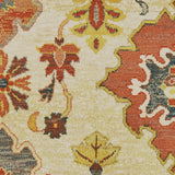 Oriental Weavers Toscana 9570A Traditional/Global Oriental Nylon, Polypropylene Indoor Area Rug Ivory/ Orange 9'10" x 12'10" T9570A300390ST