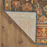 Oriental Weavers Toscana 9570B Traditional/Global Oriental Nylon, Polypropylene Indoor Area Rug Charcoal/ Orange 9'10" x 12'10" T9570B300390ST