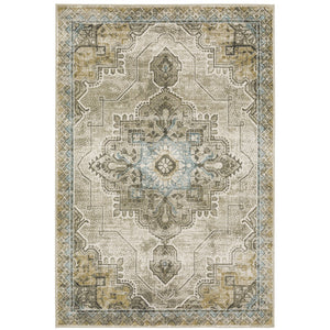 Oriental Weavers Venice 1104W Traditional/Bohemian Oriental Polypropylene Indoor Area Rug Grey/ Blue 9'10" x 12'10" V1104W300390ST