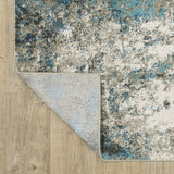 Oriental Weavers Venice 4332U Contemporary/Industrial Abstract Polypropylene Indoor Area Rug Blue/ Grey 9'10" x 12'10" V4332U300390ST