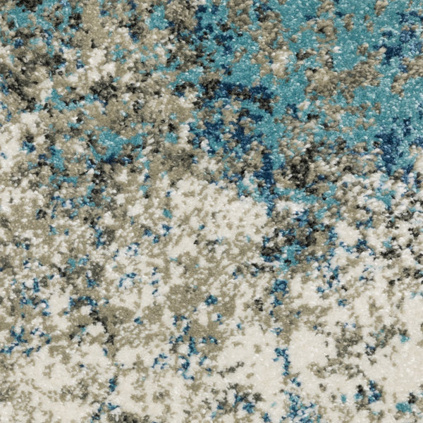 Oriental Weavers Venice 4332U Contemporary/Industrial Abstract Polypropylene Indoor Area Rug Blue/ Grey 9'10" x 12'10" V4332U300390ST