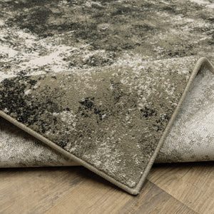 Oriental Weavers Venice 4332Y Contemporary/Industrial Abstract Polypropylene Indoor Area Rug Charcoal/ Beige 9'10" x 12'10" V4332Y300390ST