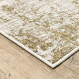 Oriental Weavers Venice 539W8 Contemporary/Industrial Abstract Polypropylene Indoor Area Rug Beige/ Gold 9'10" x 12'10" V539W8300390ST