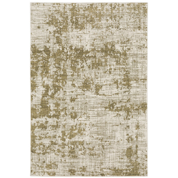 Oriental Weavers Venice 539W8 Contemporary/Industrial Abstract Polypropylene Indoor Area Rug Beige/ Gold 9'10" x 12'10" V539W8300390ST