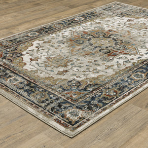 Oriental Weavers Venice 054X8 Traditional/Bohemian Oriental Polypropylene Indoor Area Rug Beige/ Blue 9'10" x 12'10" V054X8300390ST
