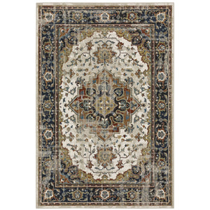 Oriental Weavers Venice 054X8 Traditional/Bohemian Oriental Polypropylene Indoor Area Rug Beige/ Blue 9'10" x 12'10" V054X8300390ST