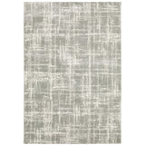 Oriental Weavers Verona 142E6 Contemporary/Industrial Abstract Polyester Indoor Area Rug Grey/ Ivory 9'10" x 12'10" V142E6300390ST