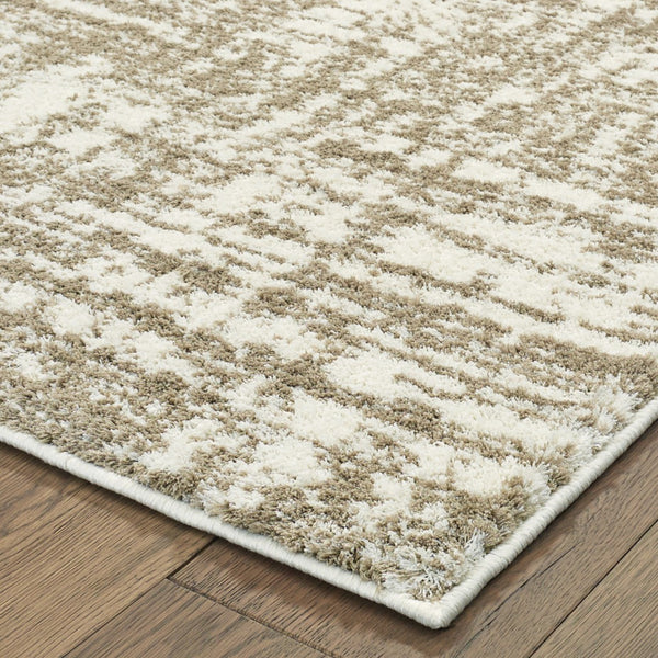 Oriental Weavers Verona 1803J Contemporary/Industrial Abstract Polyester Indoor Area Rug Ivory/ Taupe 7'10" x 10'10" V18003J240330ST