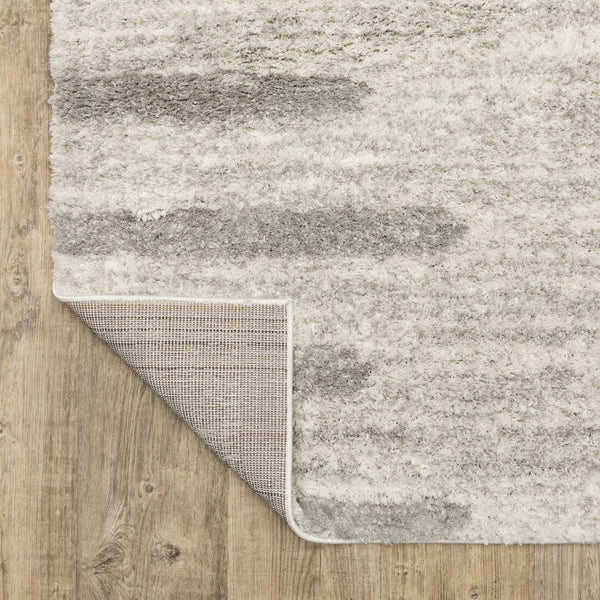 Oriental Weavers Verona 5605H Contemporary/Industrial Striped Polyester Indoor Area Rug Ivory/ Grey 9'10" x 12'10" V5605H300390ST