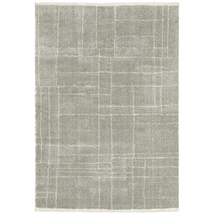 Oriental Weavers Verona 752G6 Contemporary/Industrial Abstract Polyester Indoor Area Rug Grey/ Ivory 9'10" x 12'10" V752G6300390ST