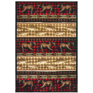 Oriental Weavers Woodlands 9594B Cabin/Lodge/Nature Southwest/Lodge Polypropylene Indoor Area Rug Red/ Multi 9'10" x 12'10" W9594B300390ST