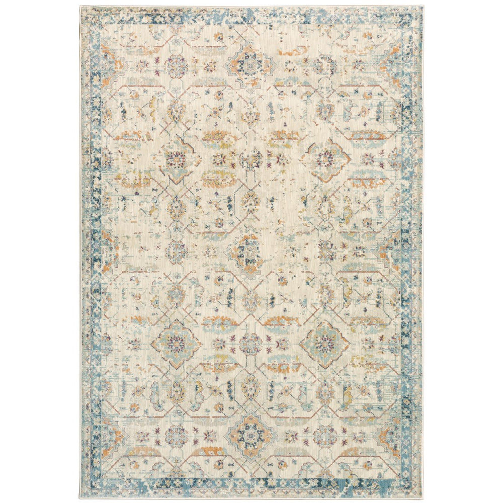 Oriental Weavers Xanadu 047H6 Vintage/Persian Oriental Polypropylene Indoor Area Rug Beige/ Blue 9'10" x 12'10" X047H6300390ST