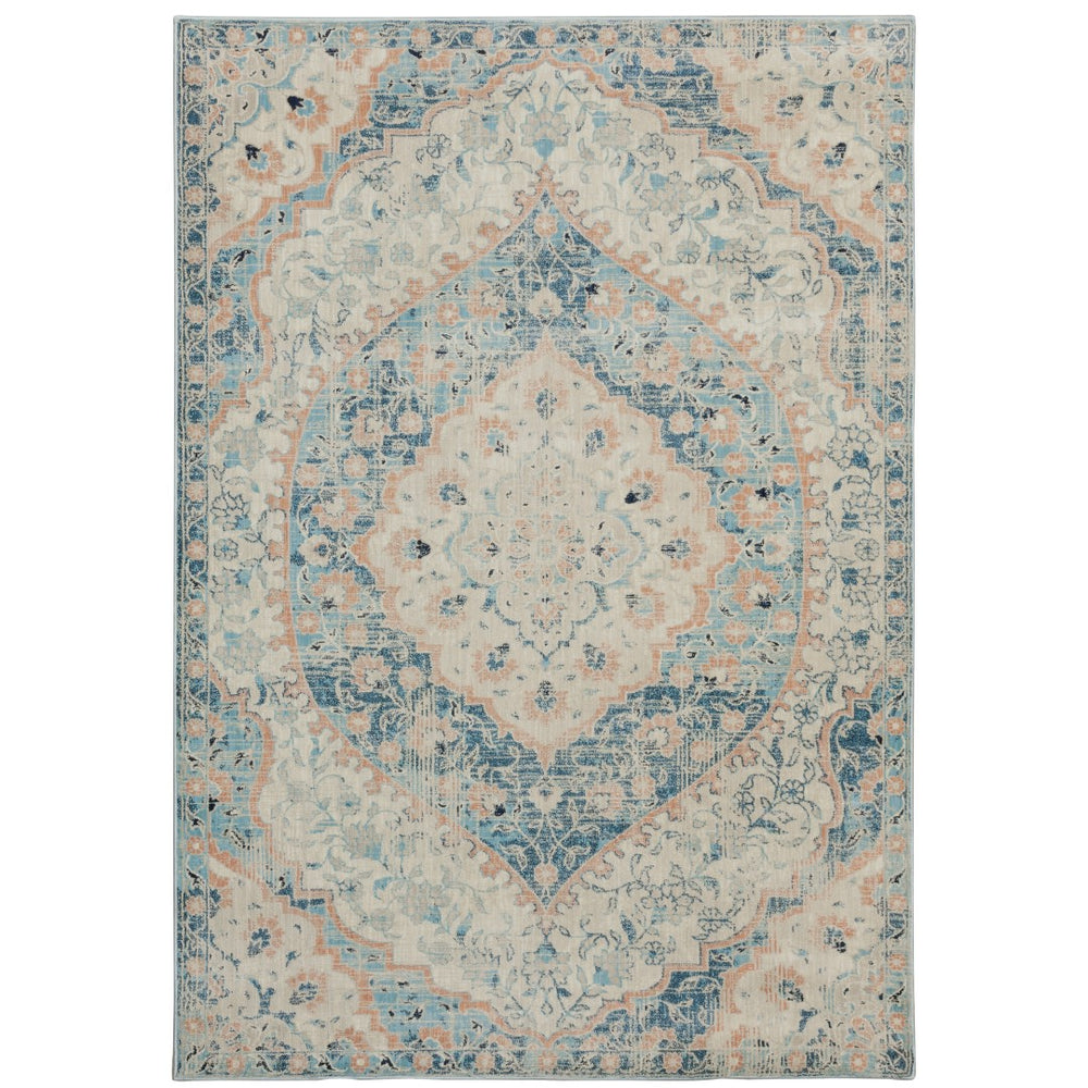 Oriental Weavers Xanadu 532L6 Vintage/Persian Oriental Polypropylene Indoor Area Rug Blue/ Orange 9'10" x 12'10" X532L6300390ST