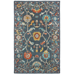 Oriental Weavers Zahra 75501 Bohemian/Global Oriental Wool Indoor Area Rug Blue/ Gold 10' x 13' Z75501305396ST