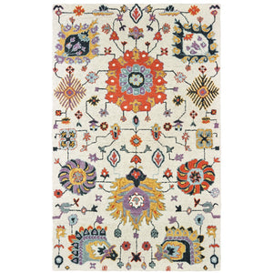 Oriental Weavers Zahra 75502 Bohemian/Global Oriental Wool Indoor Area Rug Ivory/ Orange 10' x 13' Z75502305396ST