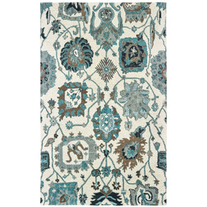 Oriental Weavers Zahra 75503 Bohemian/Global Oriental Wool Indoor Area Rug Ivory/ Blue 8' x 10' Z75503244305ST