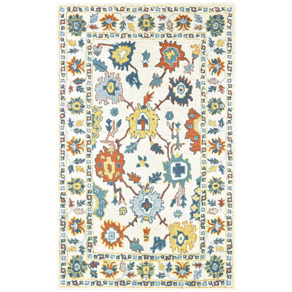 Oriental Weavers Zahra 75507 Bohemian/Global Oriental Wool Indoor Area Rug Ivory/ Gold 10' x 13' Z75507305396ST