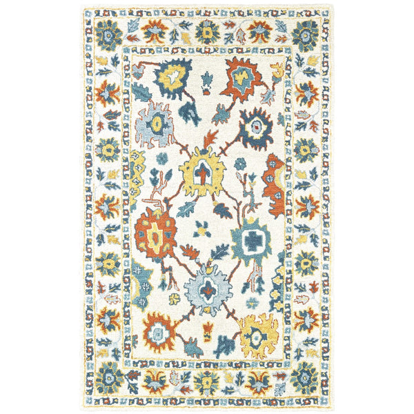 Oriental Weavers Zahra 75507 Bohemian/Global Oriental Wool Indoor Area Rug Ivory/ Gold 10' x 13' Z75507305396ST