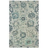Oriental Weavers Zahra 75508 Bohemian/Global Floral Wool Indoor Area Rug Grey/ Blue 10' x 13' Z75508305396ST