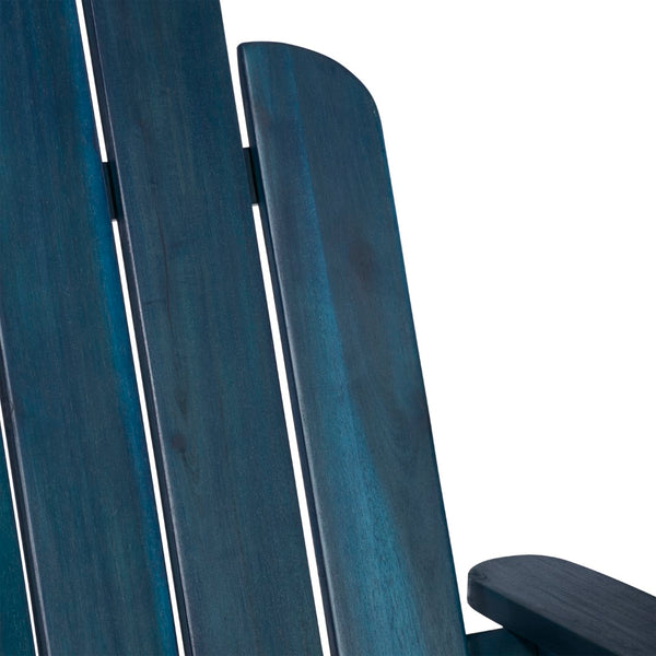 Walker Edison Patio Wood Adirondack Chair - Navy Blue Wash in Acacia Wood OWACKDBU 842158194602