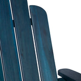 Walker Edison Patio Wood Adirondack Chair - Navy Blue Wash in Acacia Wood OWACKDBU 842158194602
