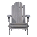 Walker Edison Patio Wood Adirondack Chair - Gray Wash in Acacia Wood OWACKDGW 842158194596