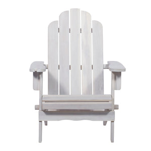 Walker Edison Patio Wood Adirondack Chair - White Wash in Acacia Wood OWACKDWW 842158194589