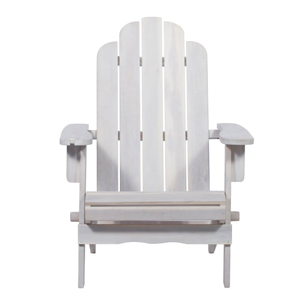 Walker Edison Patio Wood Adirondack Chair - White Wash in Acacia Wood OWACKDWW 842158194589
