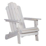 Walker Edison Patio Wood Adirondack Chair - White Wash in Acacia Wood OWACKDWW 842158194589