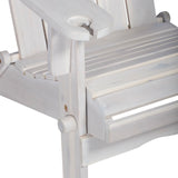 Walker Edison Patio Wood Adirondack Chair - White Wash in Acacia Wood OWACKDWW 842158194589