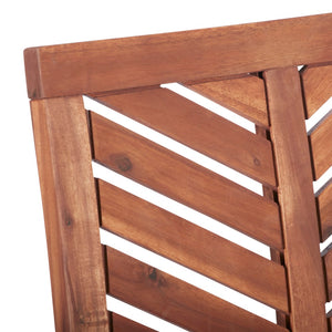 Walker Edison Patio Wood Chairs, Set of 2 - Brown in Solid Acacia Wood OWC2VINBR 842158185105